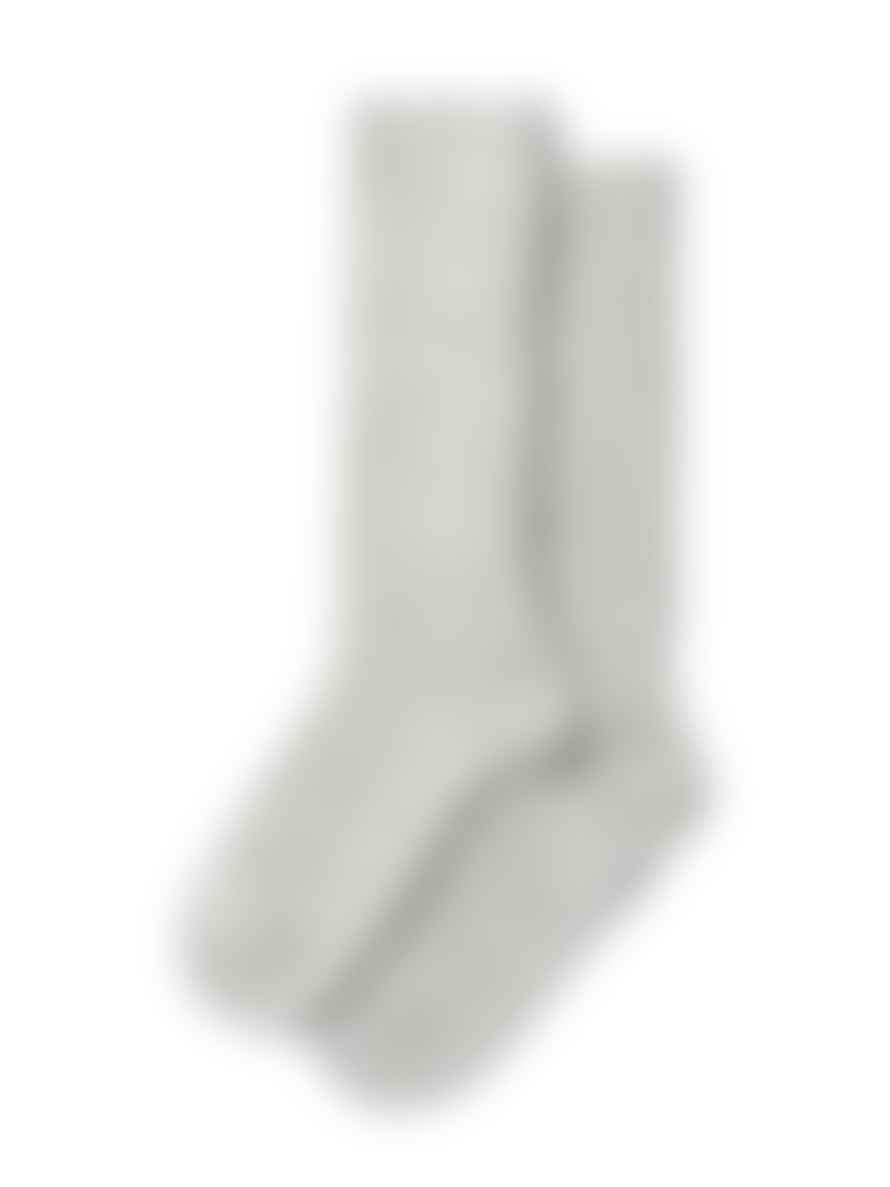 Chalk Cashmere Lounge Socks Silver Grey
