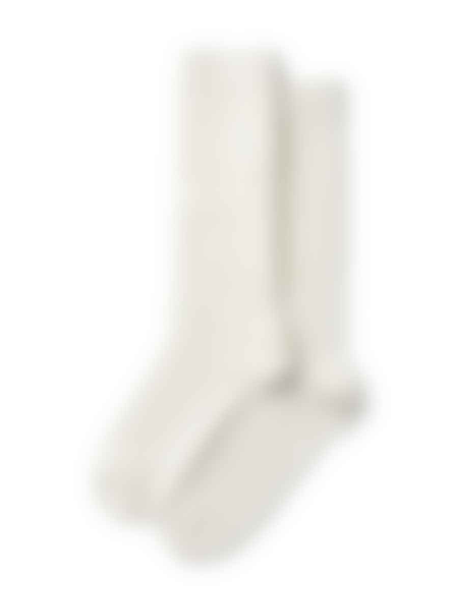Chalk Cashmere Lounge Socks Off White