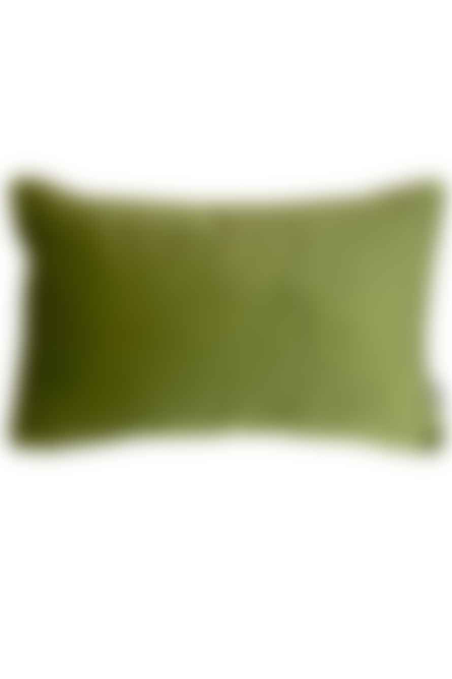 Vanilla Fly Green Fan Cushion Rectangle