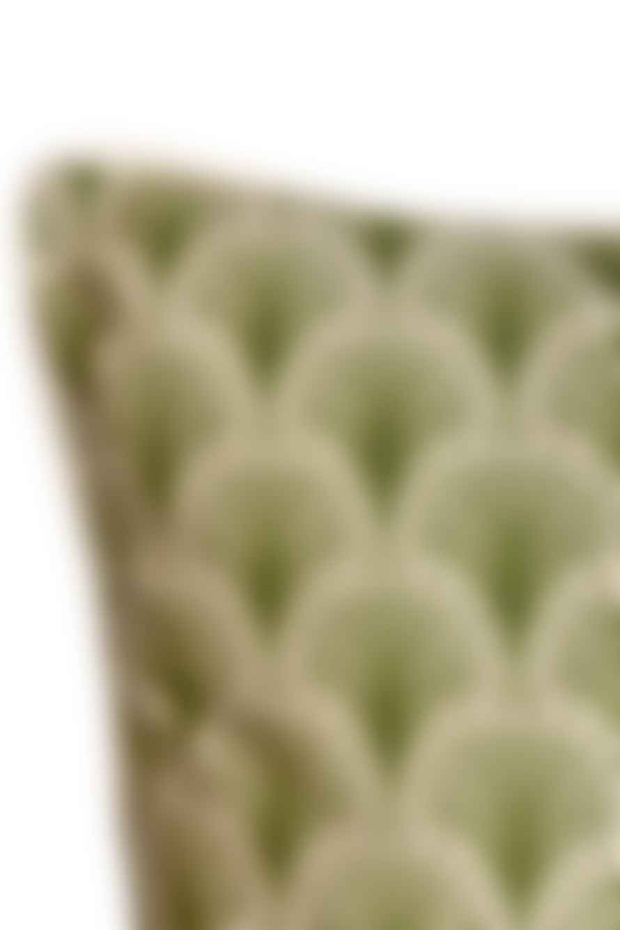 Vanilla Fly Green Fan Cushion Rectangle