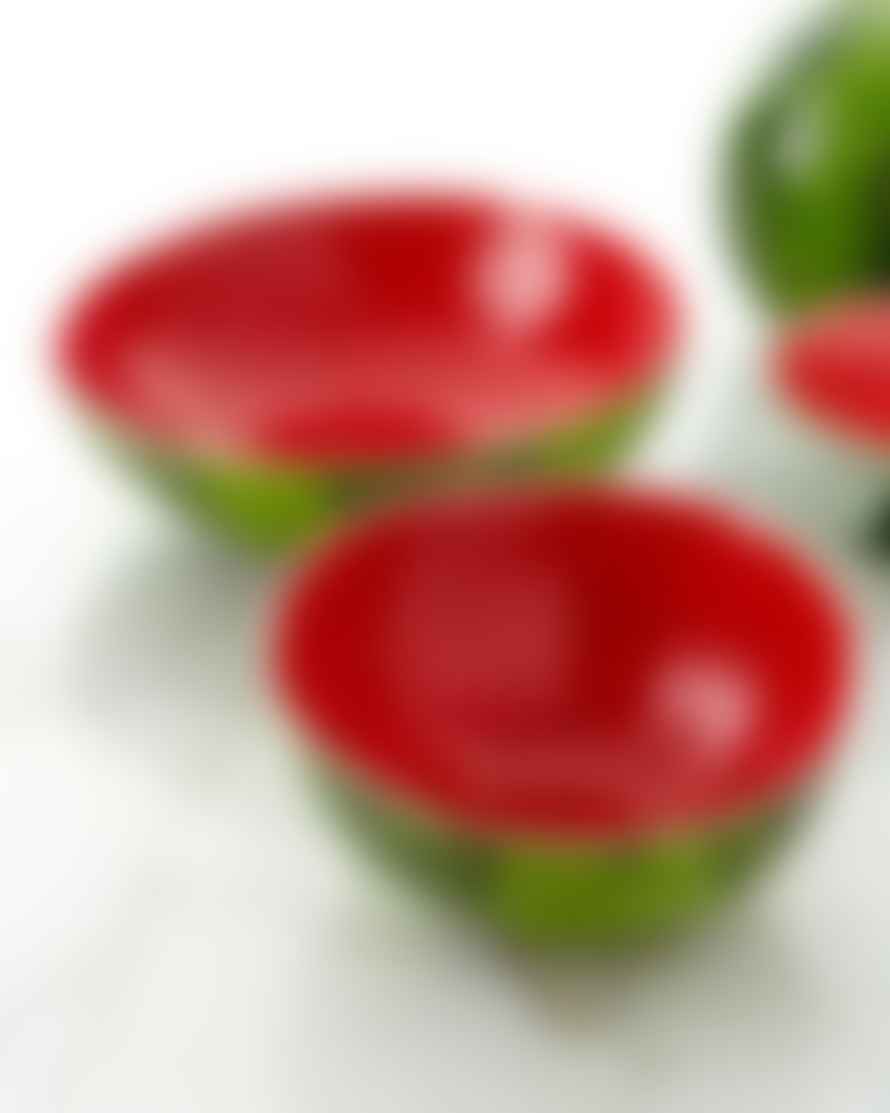 Bordallo Pinheiro Watermelon Bowl Handpainted Earthenware 13 cm