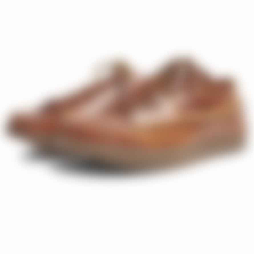 Yogi Footwear  Finn Leather Shoe On Negative Heel Apricot