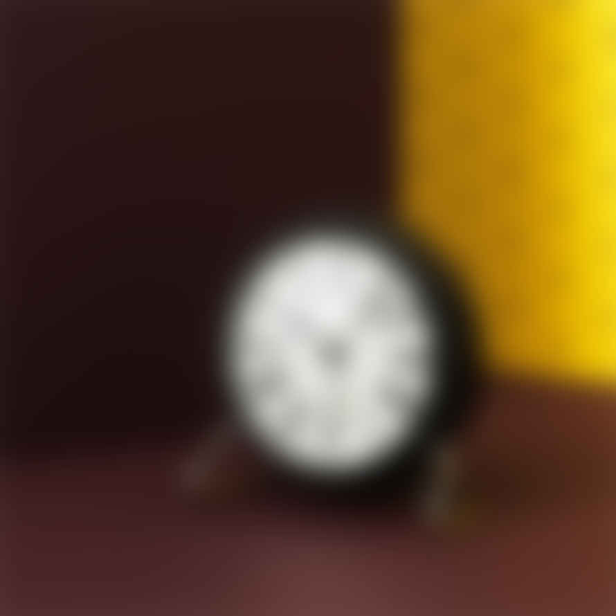 Arne Jacobsen White/Black Roman Table Alarm Clock