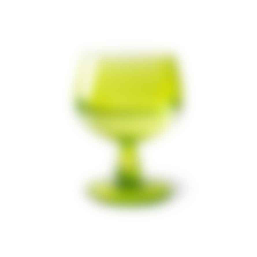 HK Living Emeralds Wine Glass Low Lime Green Set Of 4