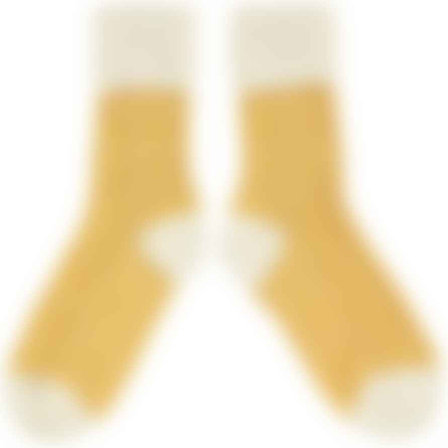 Catherine Tough Cashmere Slouch Socks Gold Cream