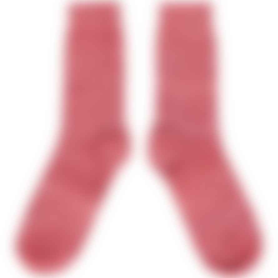 Catherine Tough Thick Cotton Socks Red Marl