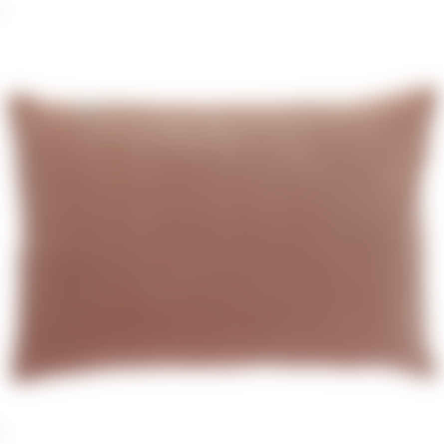 Pompon Bazar Velvet Cushion 75x50cm Powder Pink color
