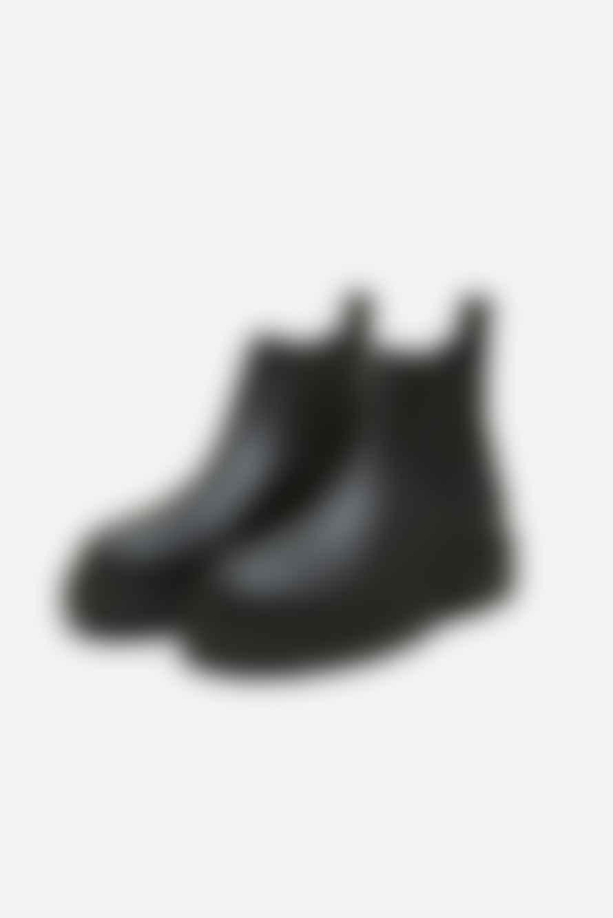 Selected Femme Black Emma Chelsea Leather Boot