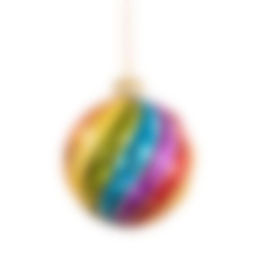 Sass & Belle  Rainbow Spiral Glass Christmas Decoration