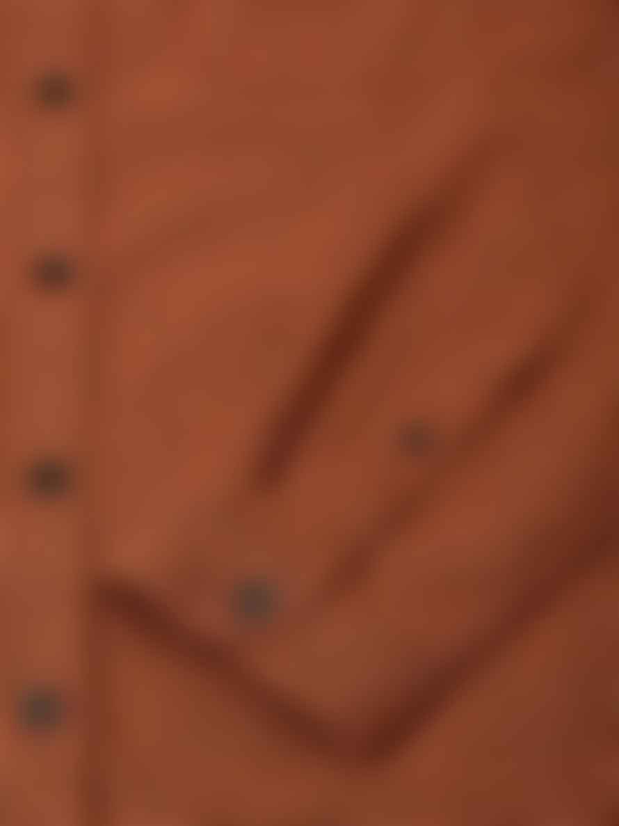 Oliver Spencer Grandad Shirt Rayn Rust