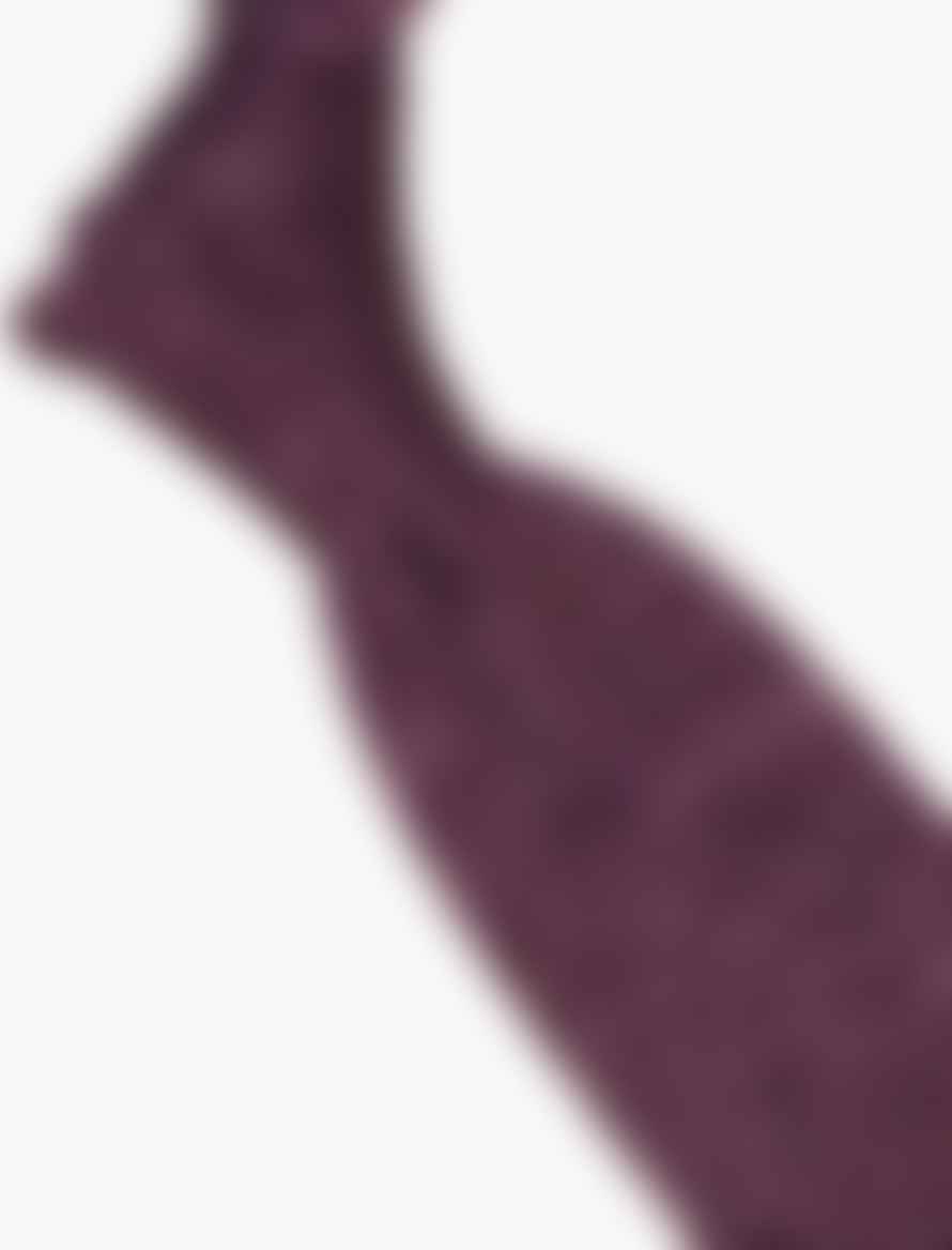 40 Colori Aubergine Melange Silk Knitted Tie