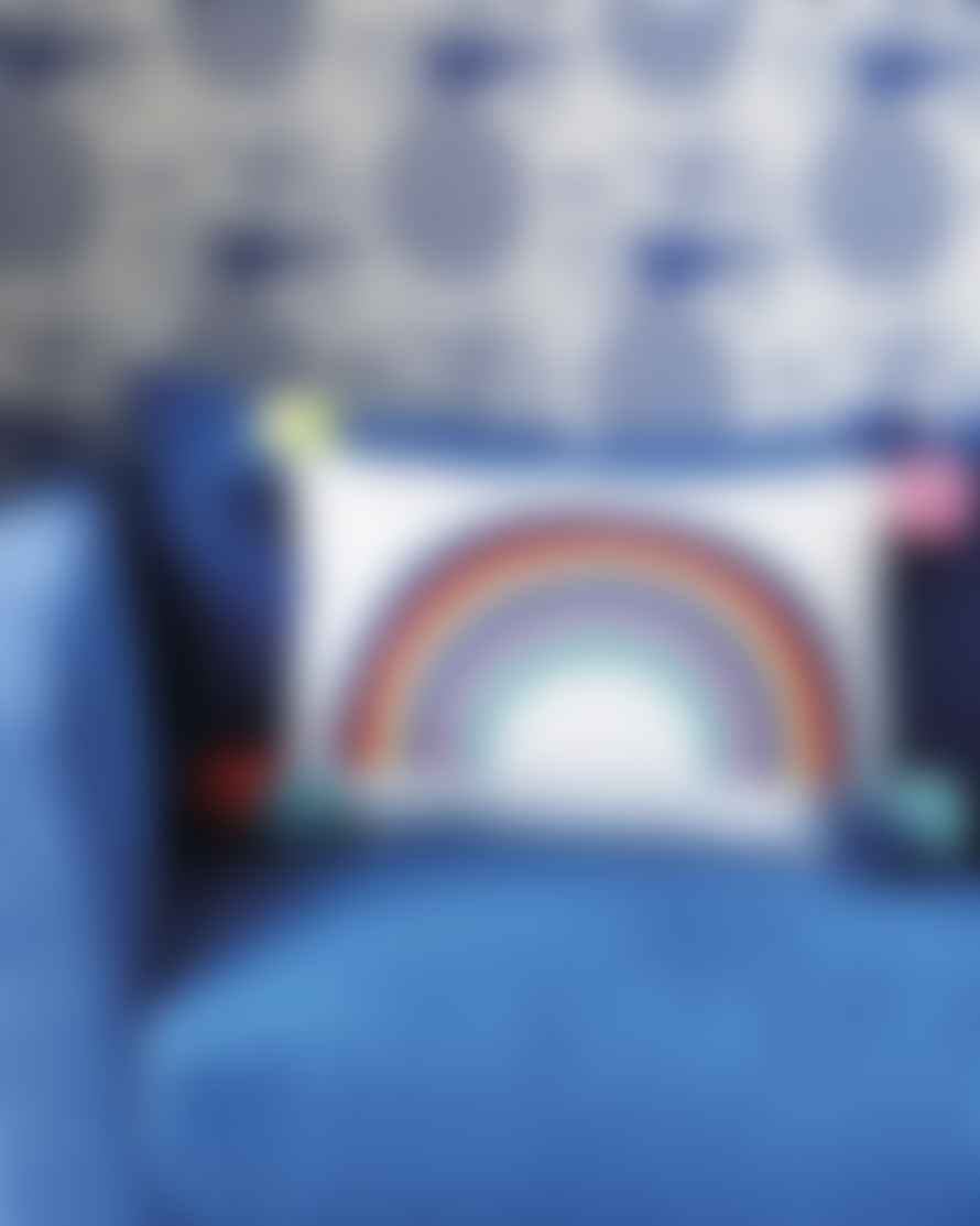 Bombay Duck Rainbow Embroidered Cushion