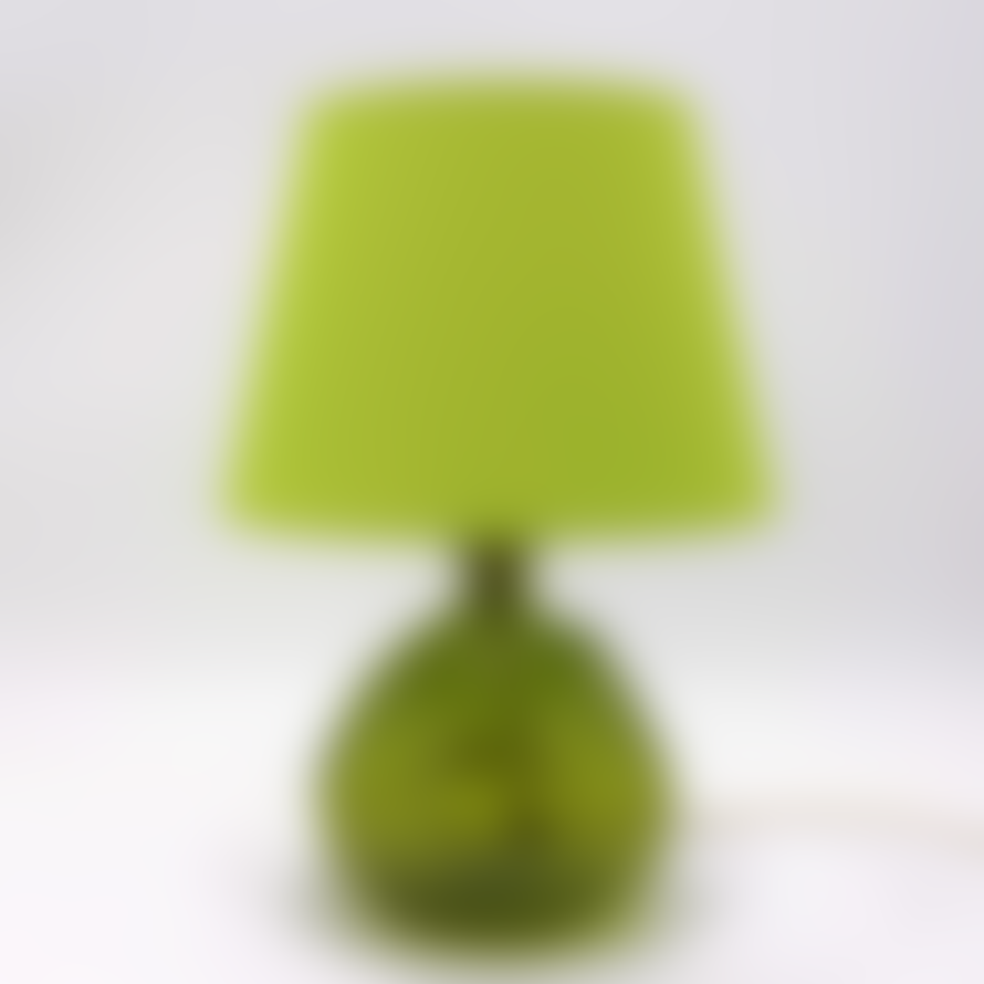 Jarapa Simplicity Recycled Glass Lamp Base 29cm - Olive Green