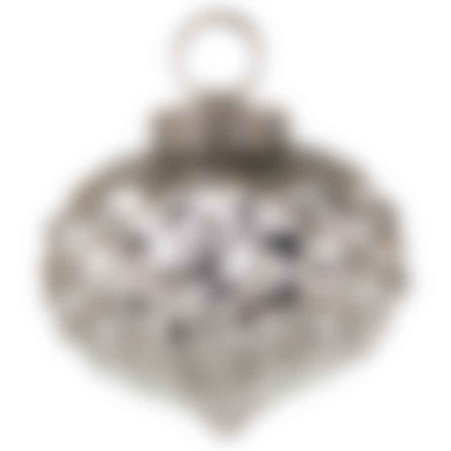 Victoria & Co. Silver Textured Christmas Bauble