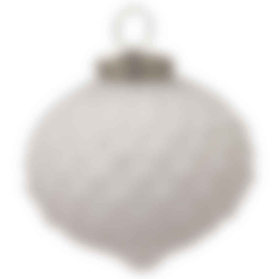 Victoria & Co. Large White Textured Christmas Bauble