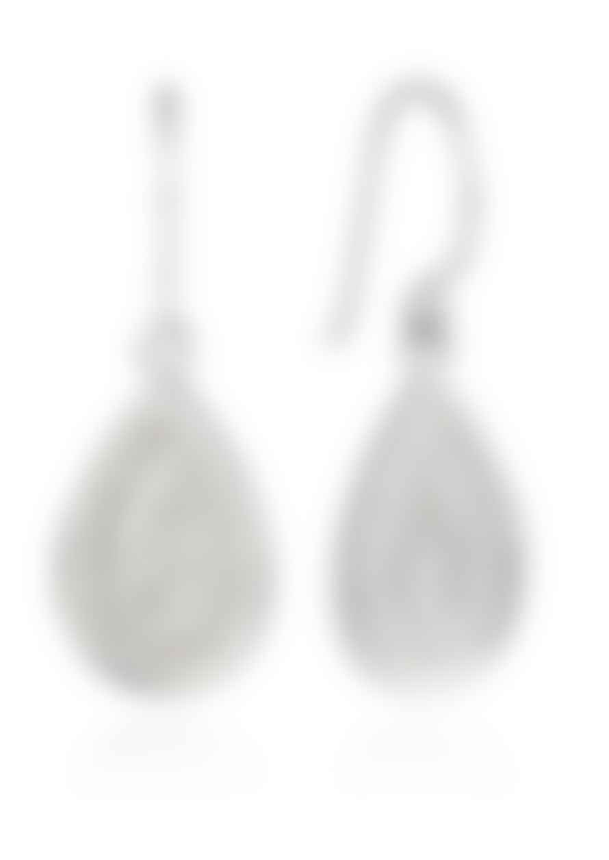 Anna Beck Dotted Tear Drop Earrings Silver