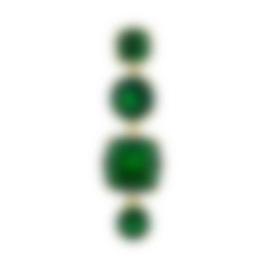 Les Nereides Emerald Green 4 Stones Diamantine Post Earrings