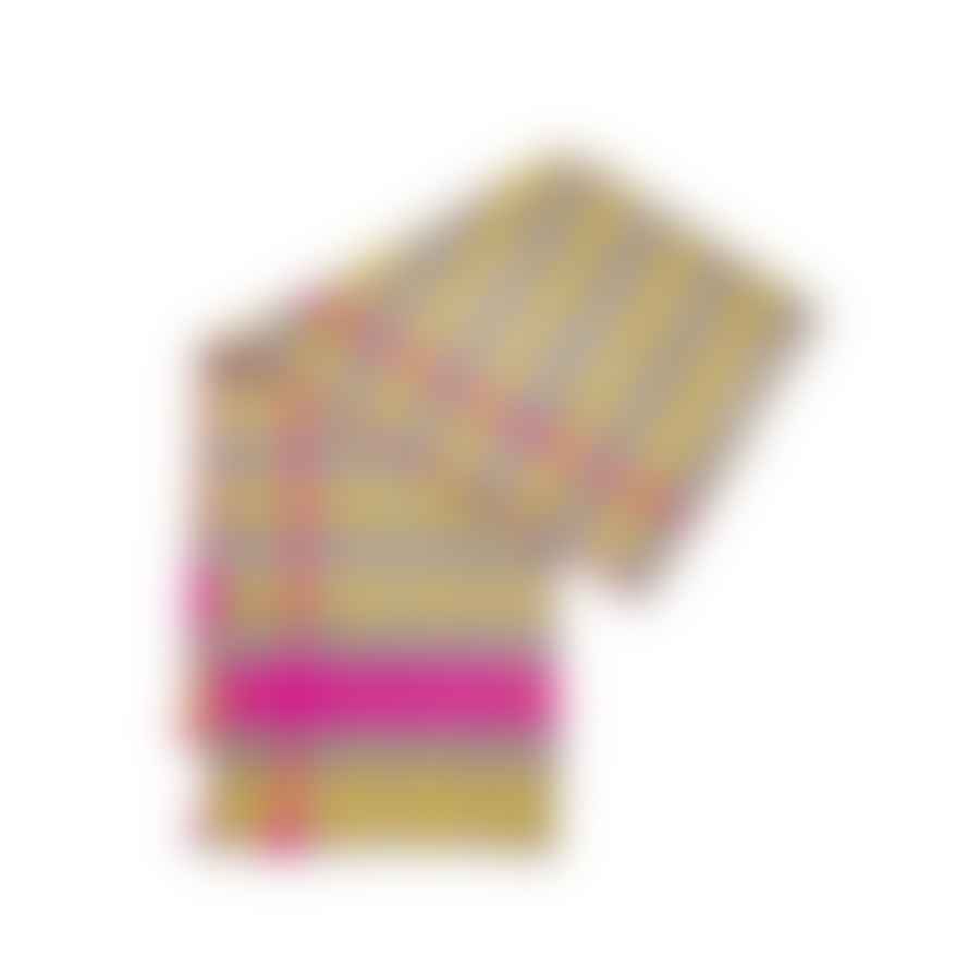 Fab Himalaya Pink, Yellow And Purple Wool Scarf