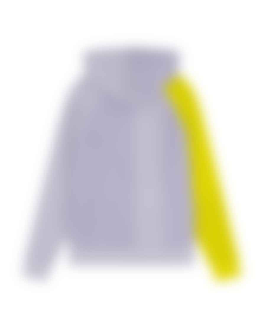 Etre Cecile Colourblock Inverted Classic Hoodie - Violet / Sulphur Yellow 