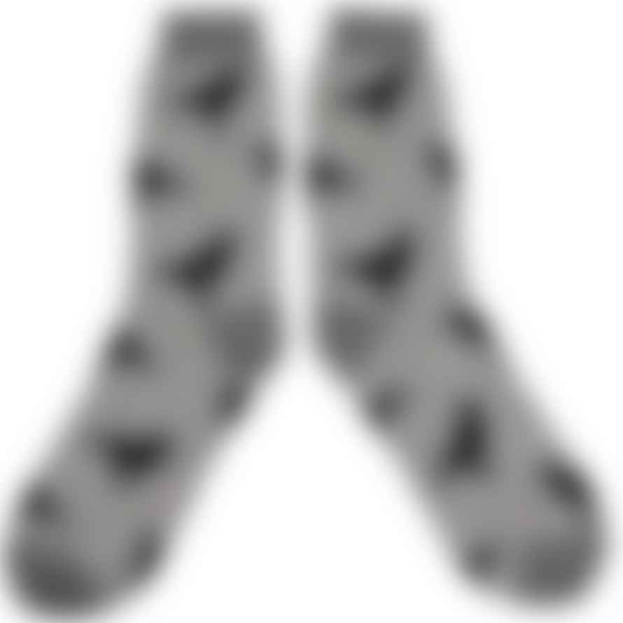 Catherine Tough Mens Lambswool Socks - Grey Crows