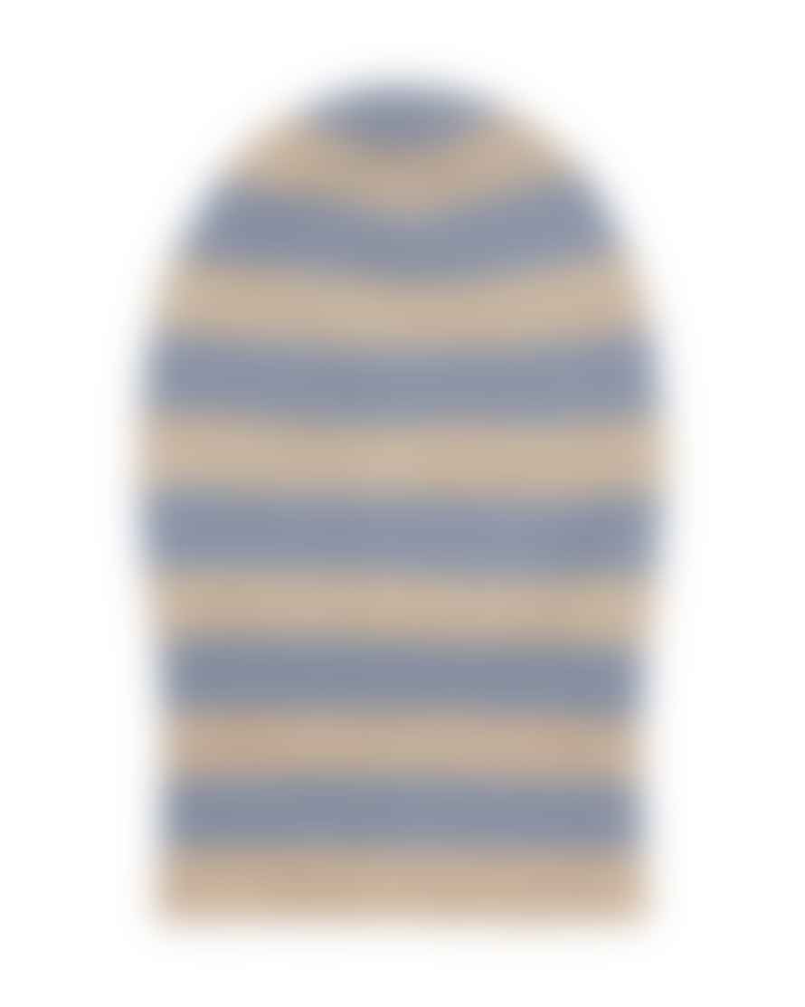 Etre Cecile Striped Mohair Beanie - Blue/Cream
