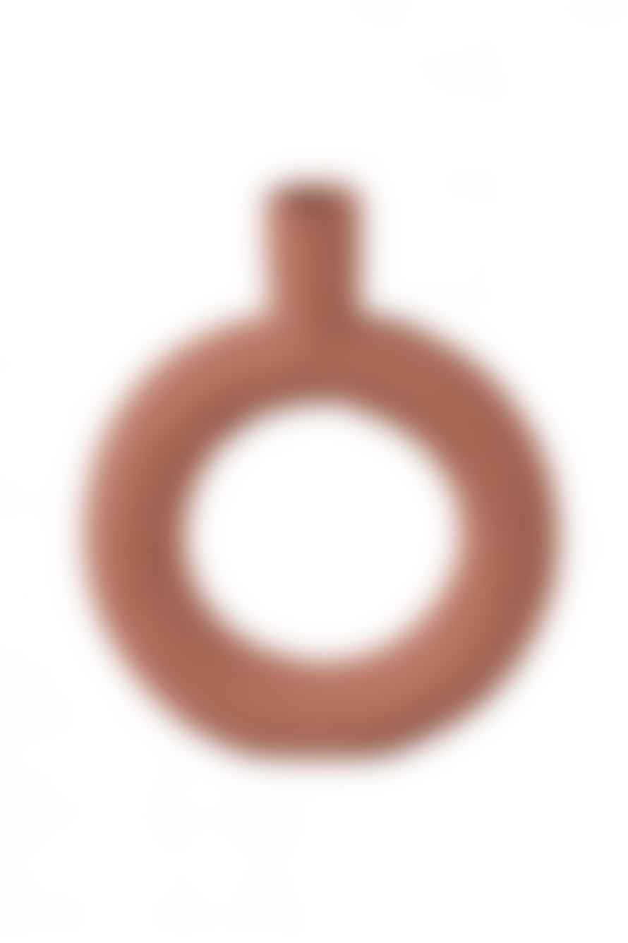 The Home Collection Vase Round Ring - Terracotta