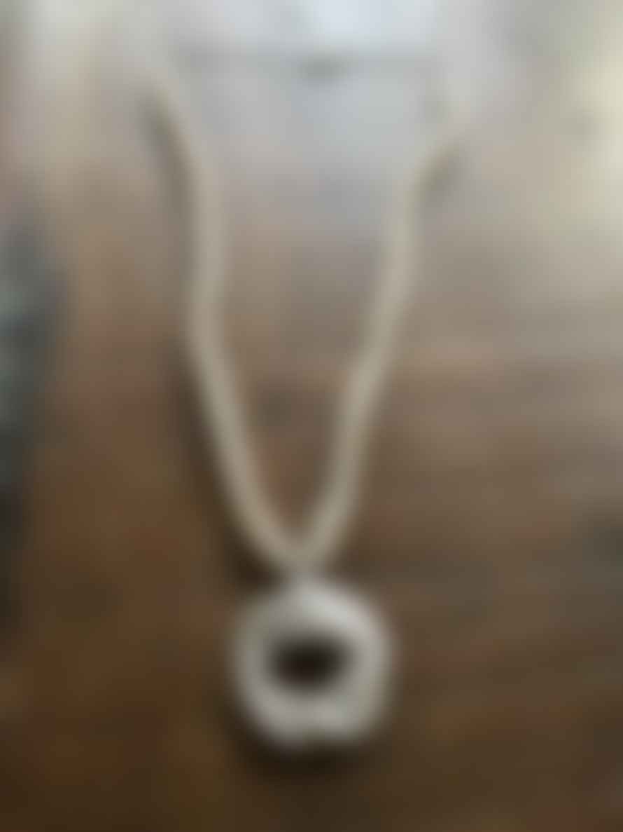 CollardManson Pearl Necklace W/Snake - Silver