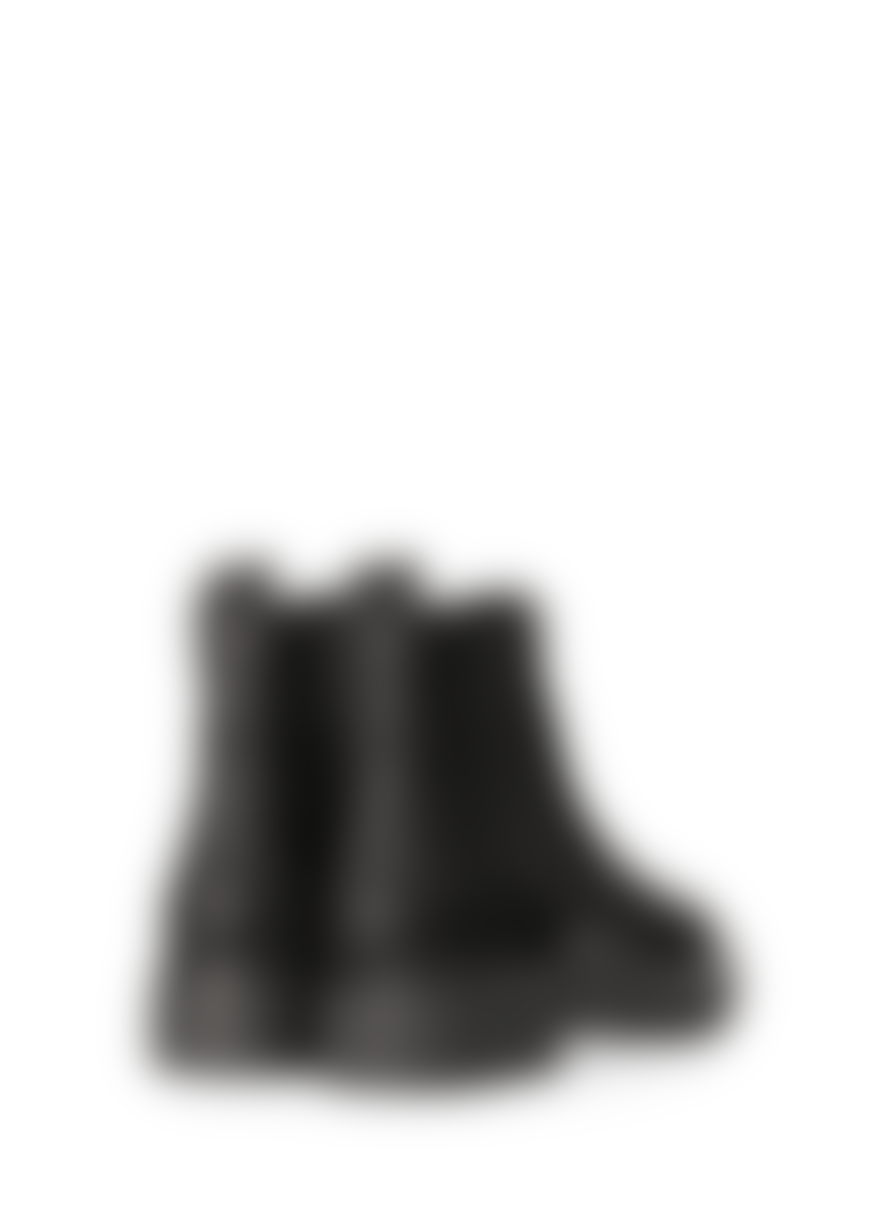 Maruti  Tygo Leather/Hairon Ankle Boot- Black/ Splash Black