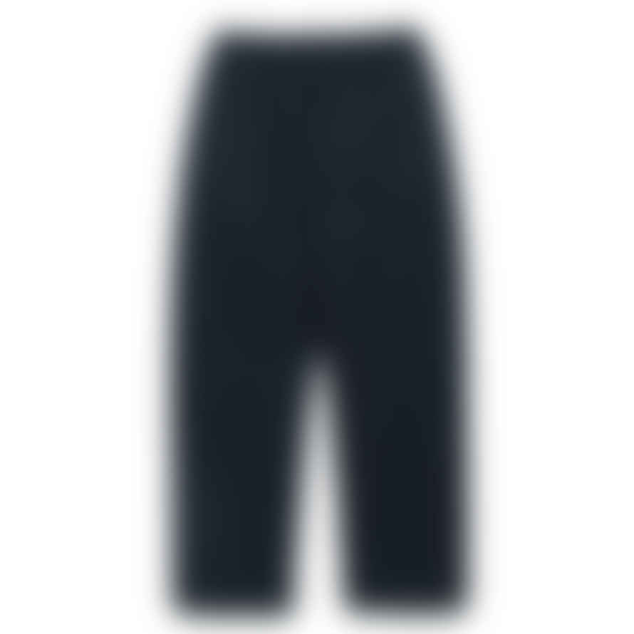 Partimento Sweat Semi Wide Tapered Crop Pants in Navy