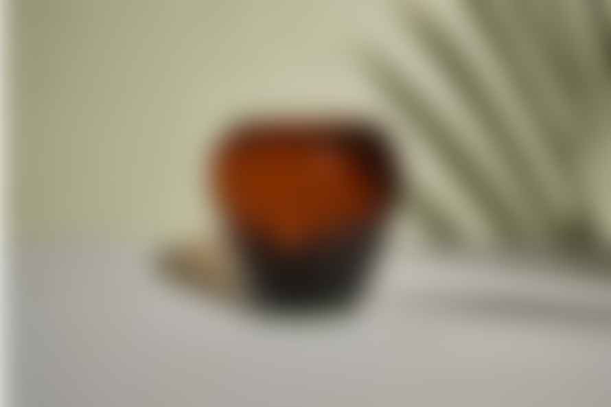 Mica Rounded Brown Glass Vase - Low