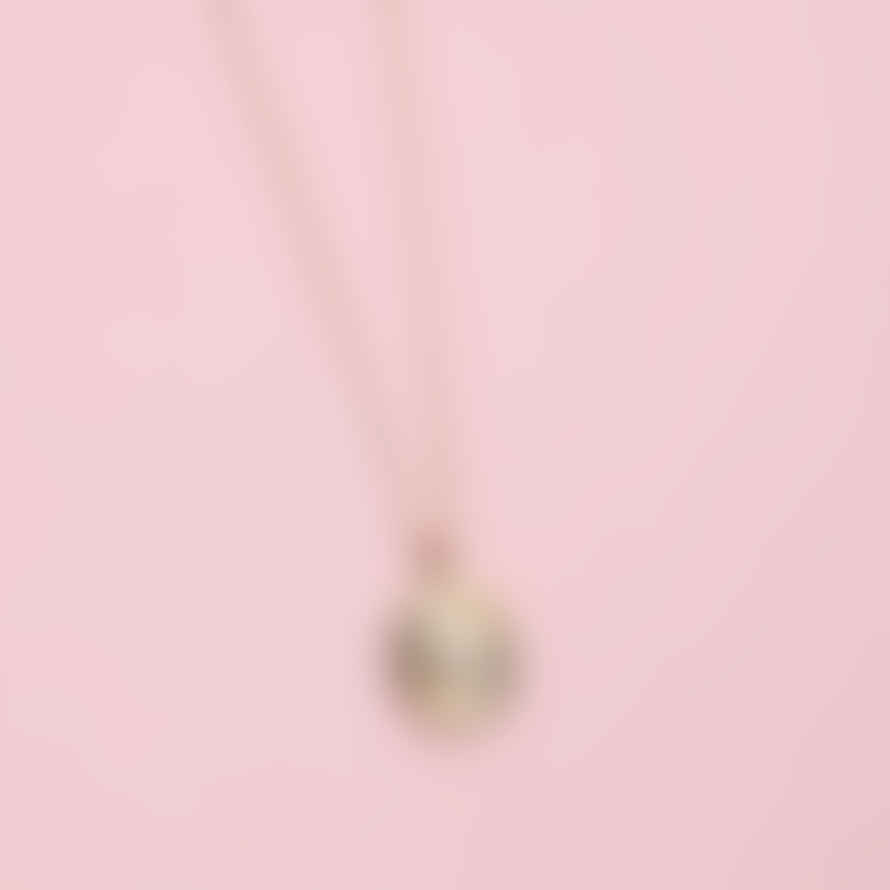 SIXTON LONDON Gold Necklace with Oval Pendant