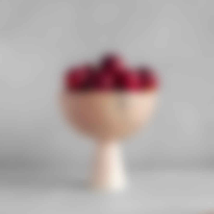 Kiwano Concept Pink Marble Pedestal Bowl XL