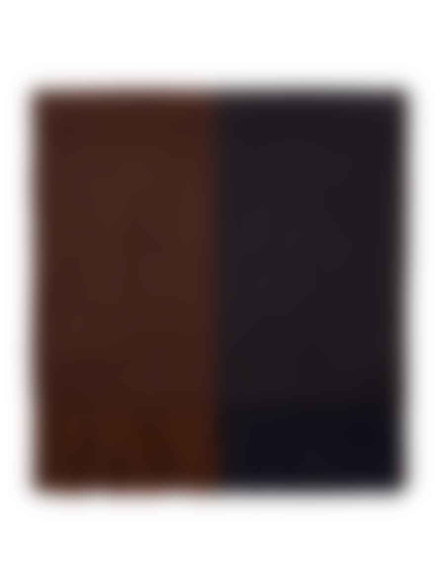 Selected Homme Tope Wool Striped Scarf - Dark Navy/Brown