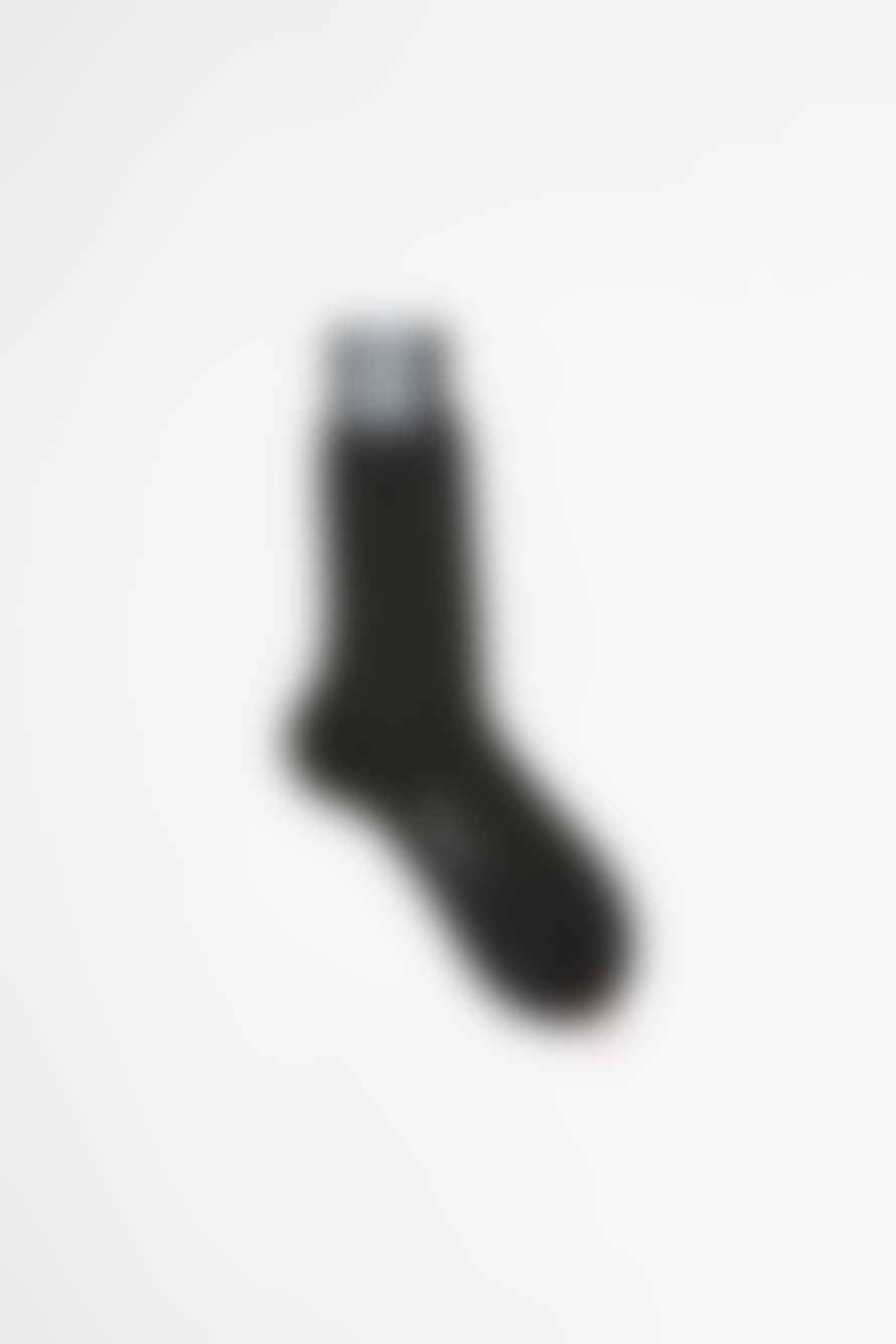 Bresciani Dotted Cotton Socks In Nero-poivre