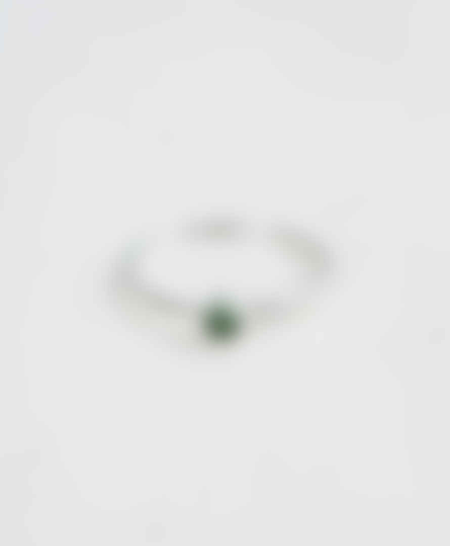 Taj Stackable Green Quartz Ring Keala, Silver