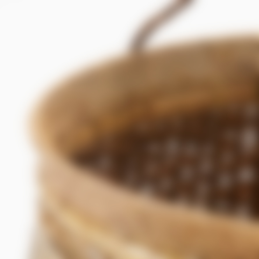 House Doctor Rattan and Bamboo Baskets (Set of 2)