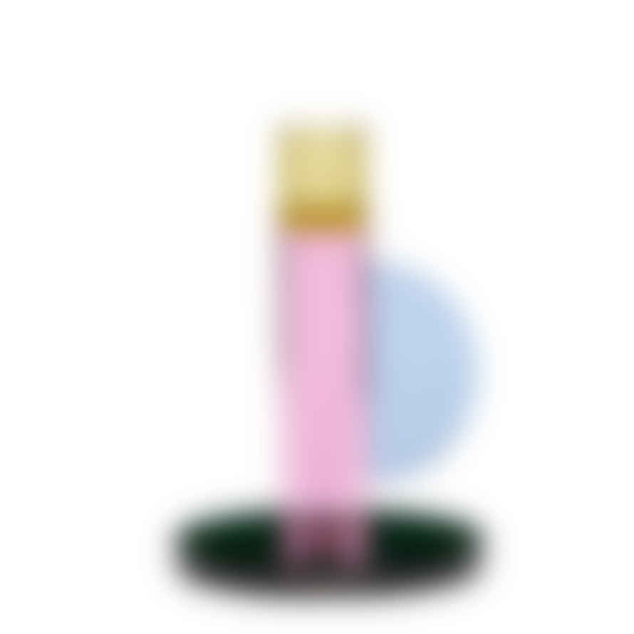 Hubsch Astro Crystal Candlestick Holder - Pink