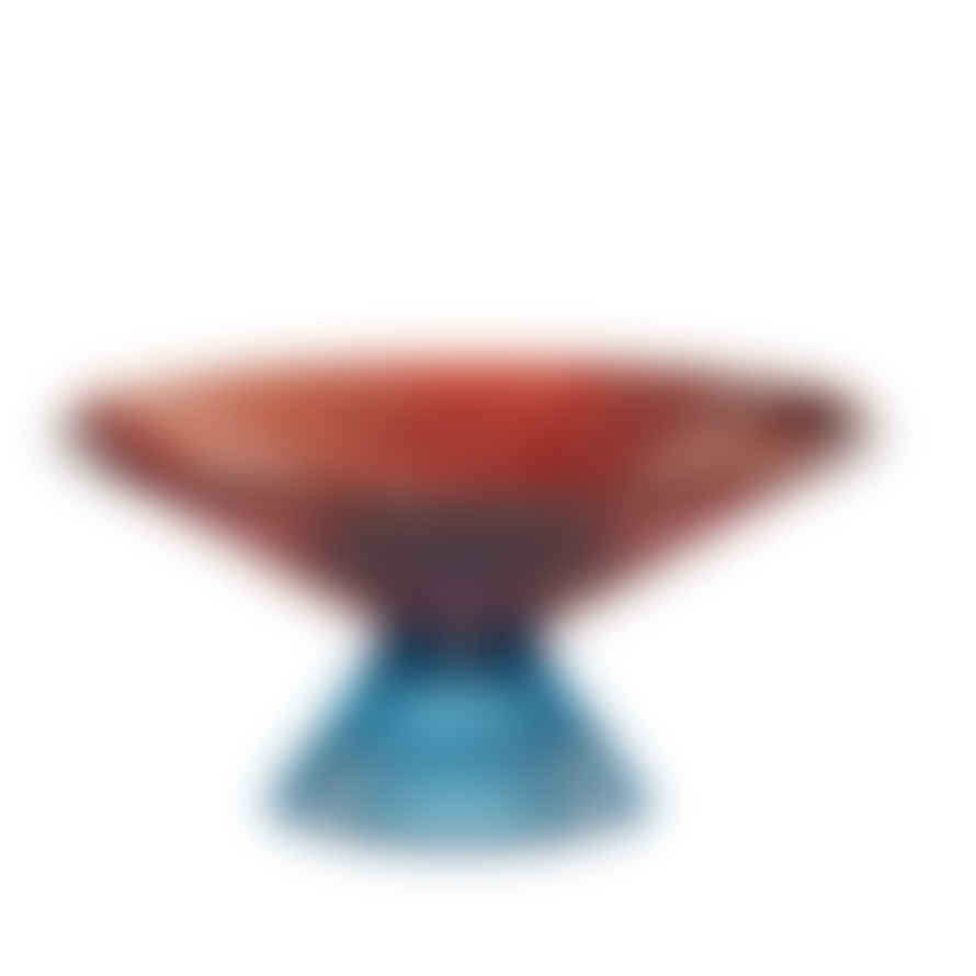 Hubsch Glass Bowl - Blue / Orange