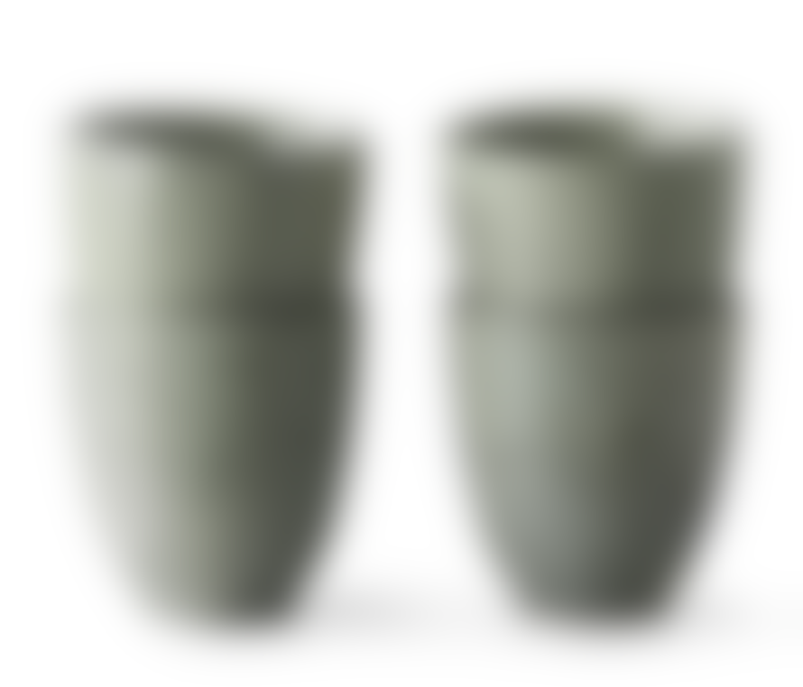 HKliving Gradient Ceramics Mug Green Set Of 4
