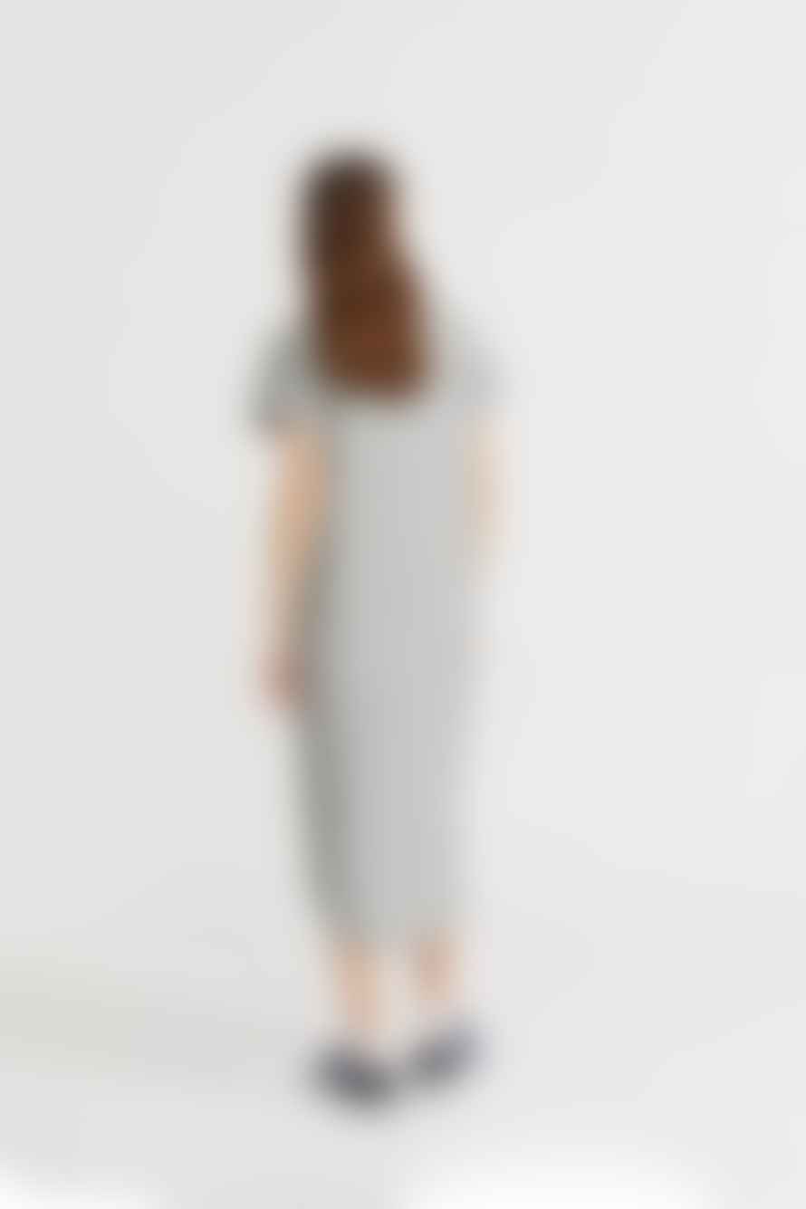 Ecoalf Lychee Linen Button Through Dress - Light Grey