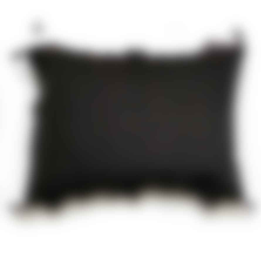 Handira Berber Wedding Blanket Cushion | Black