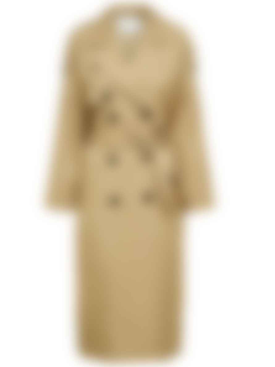 Selected Femme Trench Coat In Cornstalk
