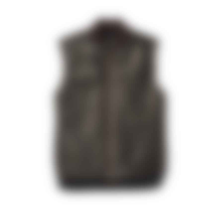 Filson Wool Lined Leather Work Vest Brown