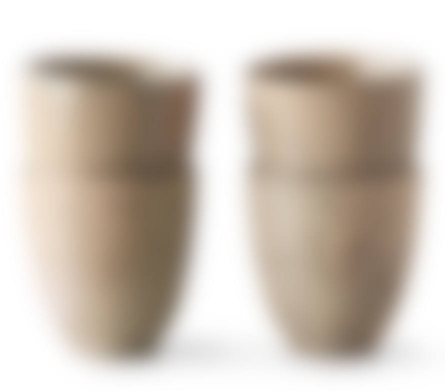 HKliving Gradient Ceramics Mug Taupe Set of 4