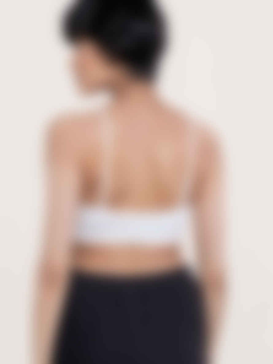 Thought Gots Organic Cotton Jersey Triangle Bralette - White