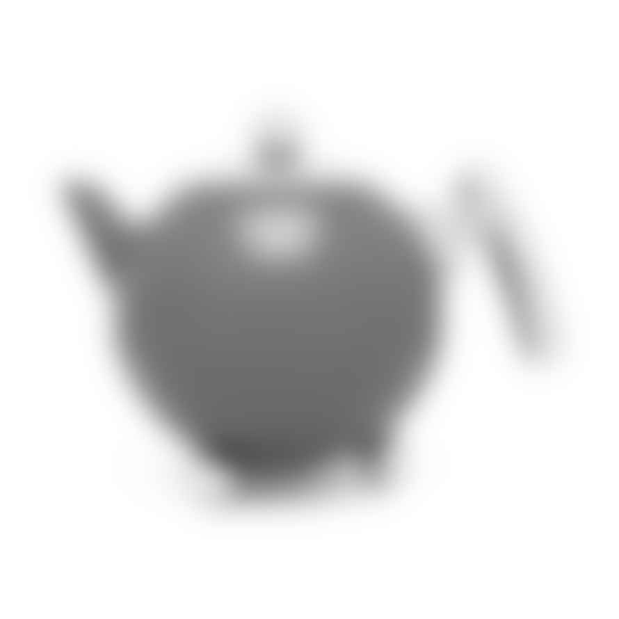 Bredemeijer Holland Bredemeijer Teapot Double Wall Bella Ronde Design 1.2l In Cool Grey With Chrome Fittings