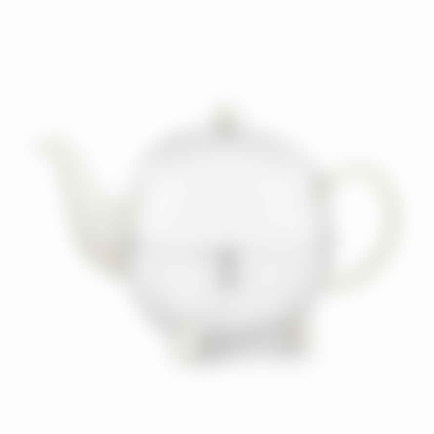 Bredemeijer Holland Bredemeijer Teapot Cosy Design Stoneware Cream White Body 1.3l With Polished Steel Casing