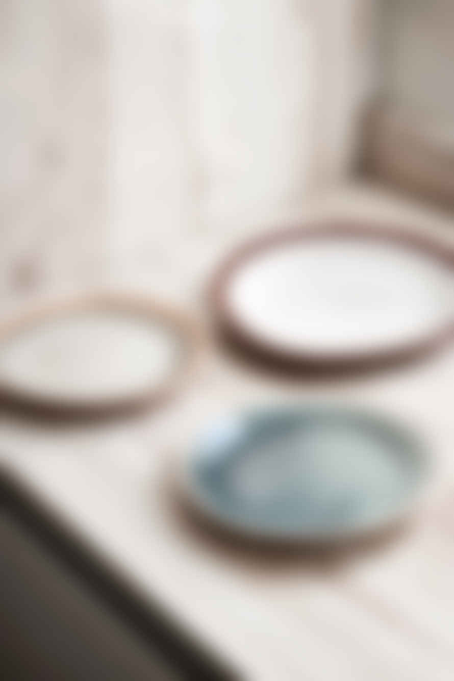 HKliving 70s Ceramics: Side Plates, Mist (Set of 2)