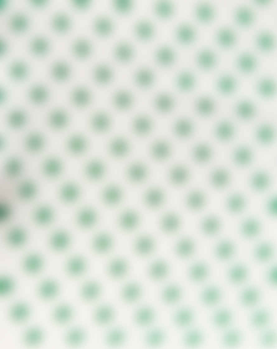 Louche Sorrel Polka Dot Print Long Sleeve Midi Dress In Green