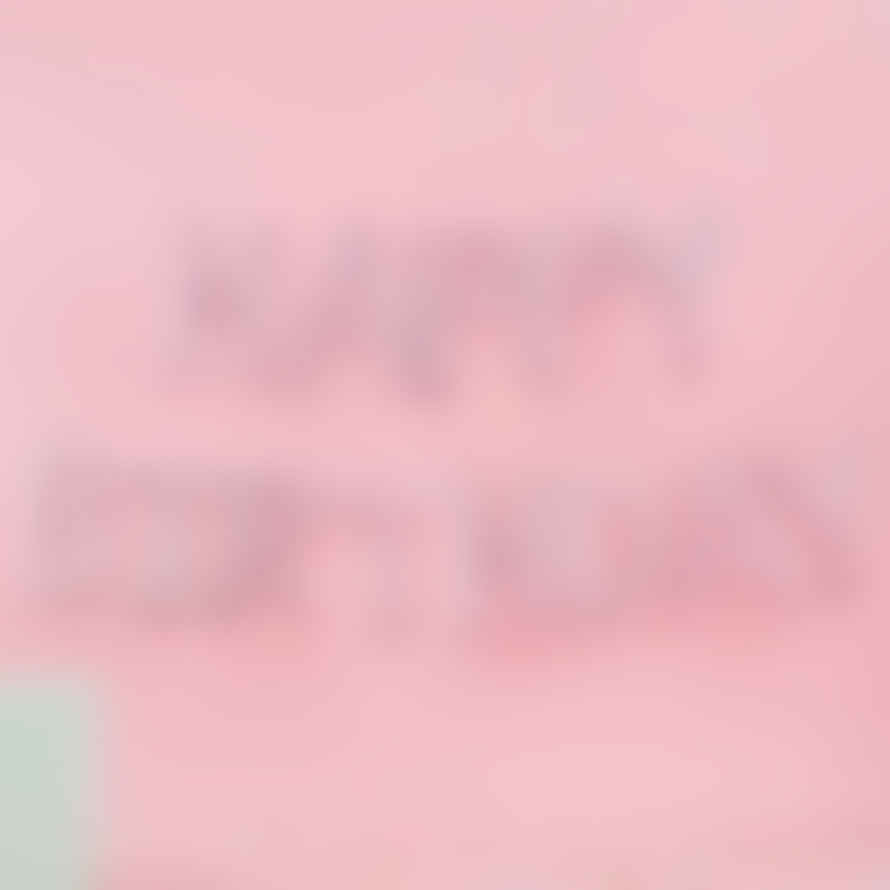 Gingerray Matte Pink Happy Birthday Bunting Balloons